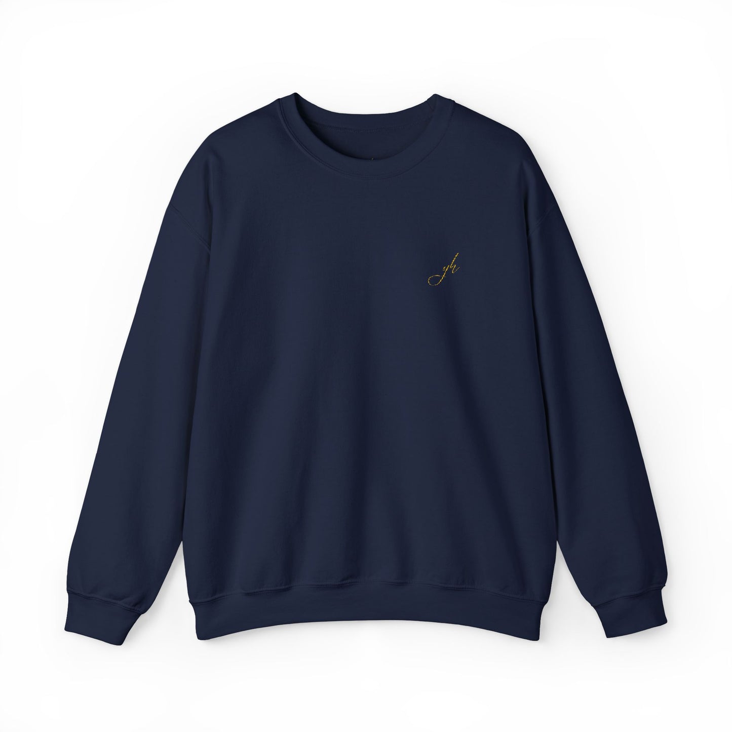 Elegant Gold Embroidered Sweatshirt