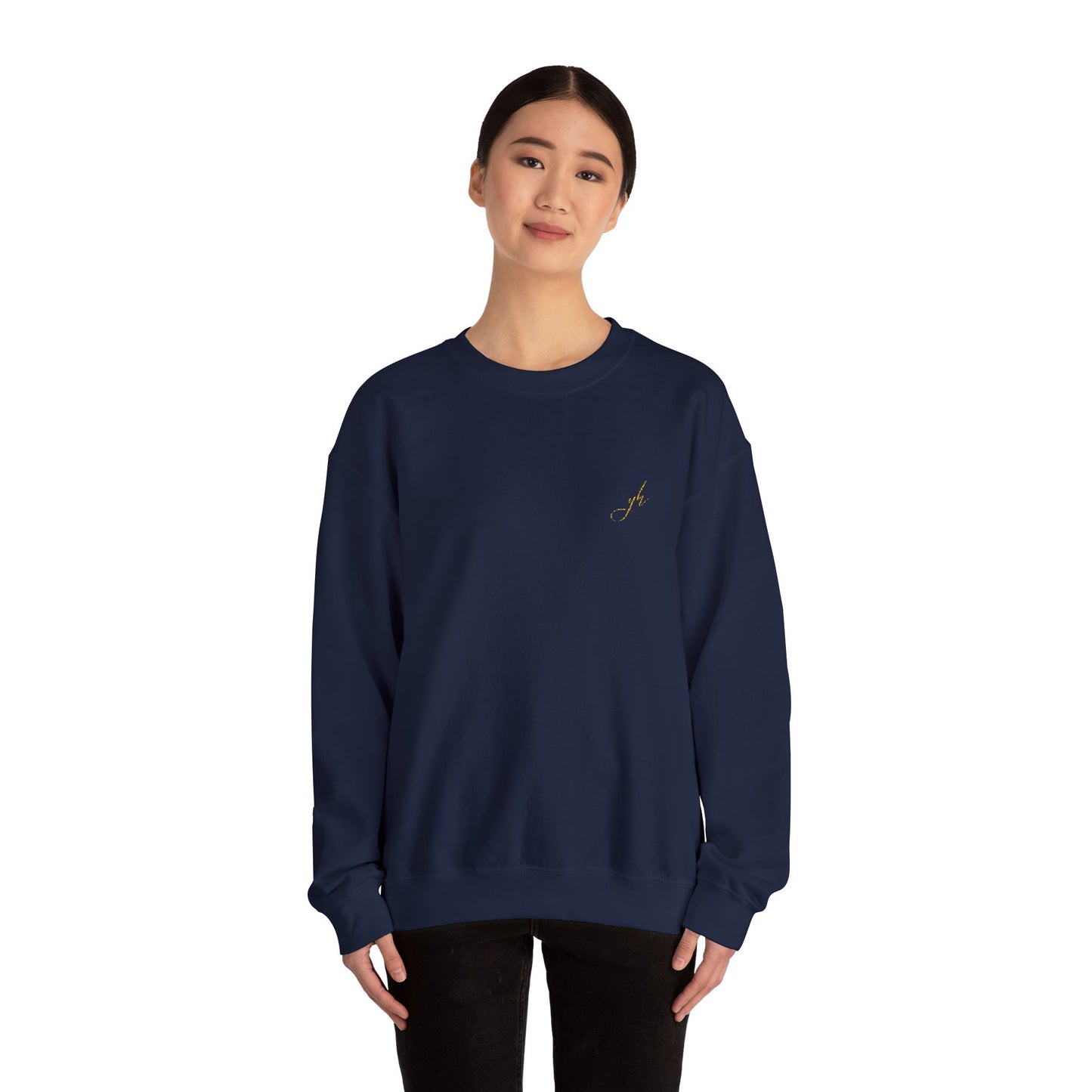 Elegant Gold Embroidered Sweatshirt
