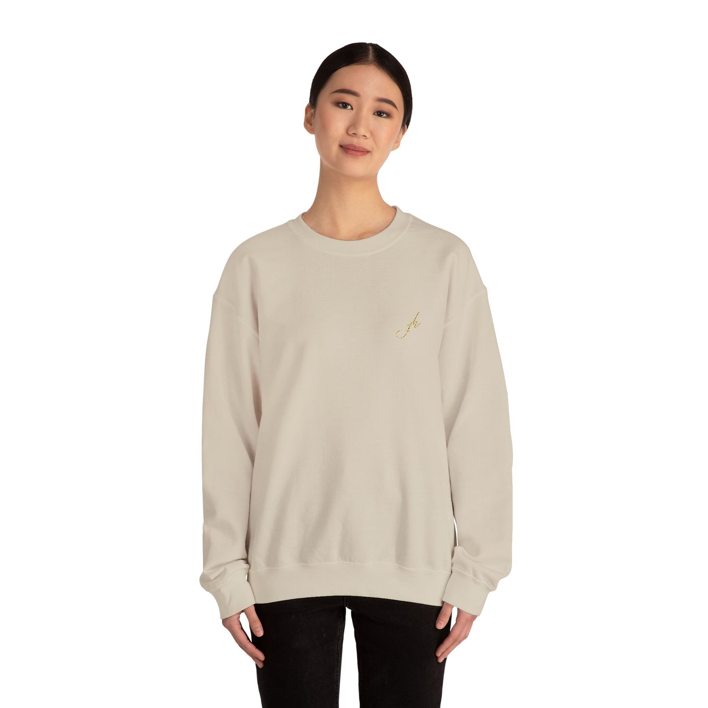 Elegant Gold Embroidered Sweatshirt