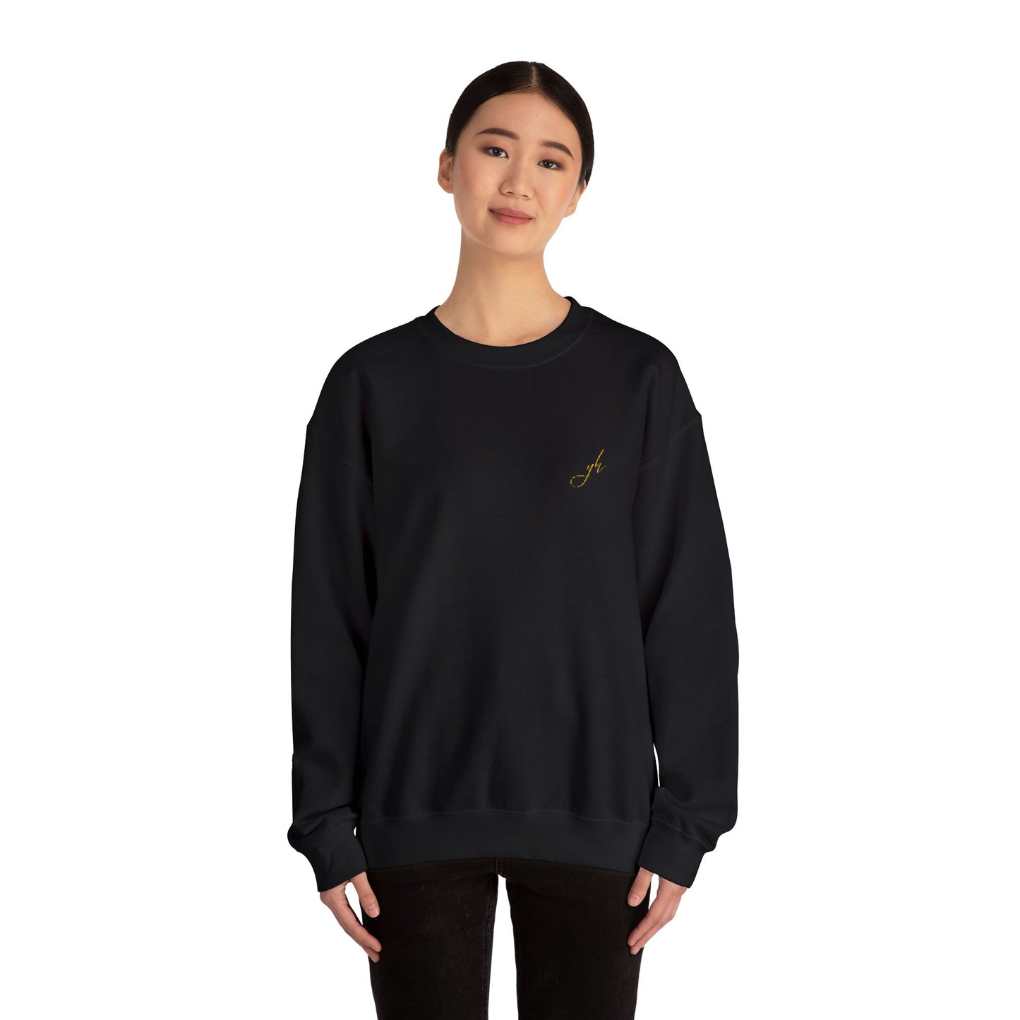 Elegant Gold Embroidered Sweatshirt