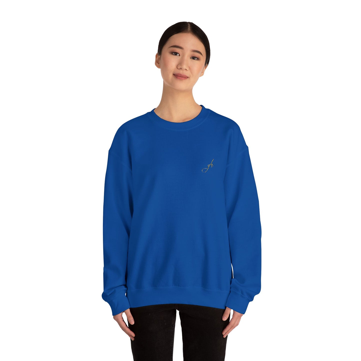 Elegant Gold Embroidered Sweatshirt